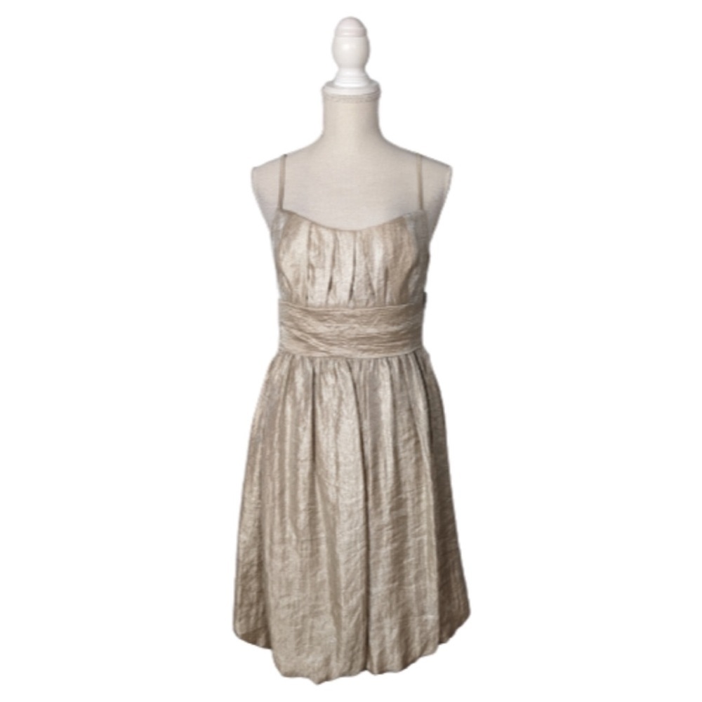London Time Gold Shimmer Sleeveless Dress NWT